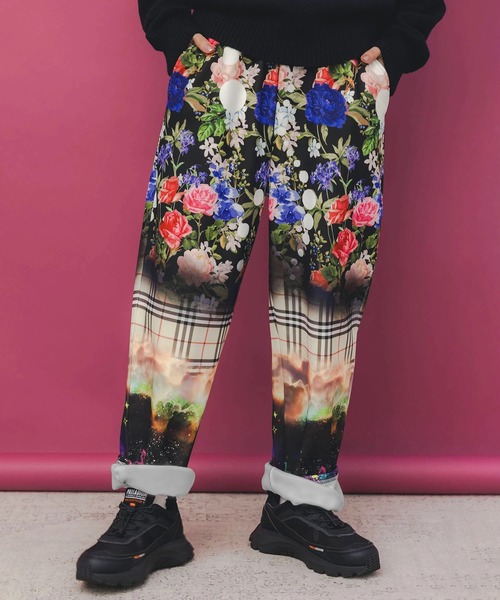 ScoLar（スカラー）の「ScoLar/スカラー　総柄あったか裏地パンツ（その他パンツ・レディース・チャコールグレー/グリーン・FREE）」の17枚目の写真