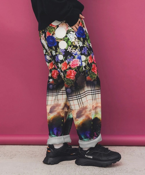 ScoLar（スカラー）の「ScoLar/スカラー　総柄あったか裏地パンツ（その他パンツ・レディース・チャコールグレー/グリーン・FREE）」の18枚目の写真