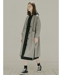 Oversize Long Knit Cardigan - GREY