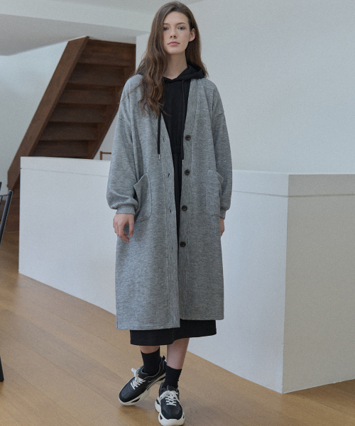 AVANT-G（アバン）の「Oversize Long Knit Cardigan - GREY（カーディガン/ボレロ・レディース・その他・FREE）」の2枚目の写真