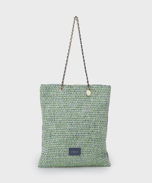 OPAQUE.CLIP（オペークドットクリップ）の「ツイードコンビチェーンショルダートートバッグ【A4サイズ対応】（トートバッグ・レディース・ピンク系/ブラック・00）」の11枚目の写真