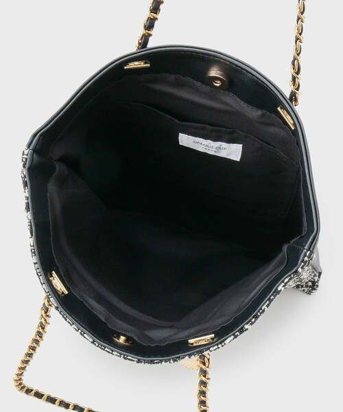 OPAQUE.CLIP（オペークドットクリップ）の「ツイードコンビチェーンショルダートートバッグ【A4サイズ対応】（トートバッグ・レディース・ピンク系/ブラック・00）」の15枚目の写真