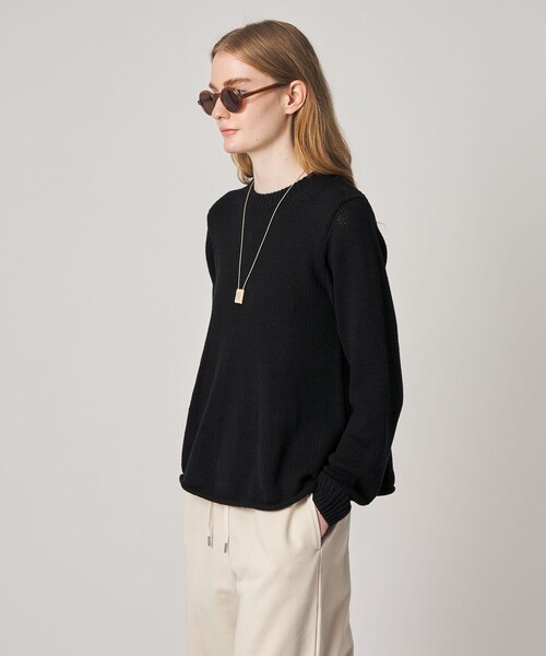 Steven Alan（スティーブンアラン）の「＜Steven Alan＞コットン シルク フレア ニット（ニット/セーター・レディース・ブラック/ベージュ・FREE）」の2枚目の写真