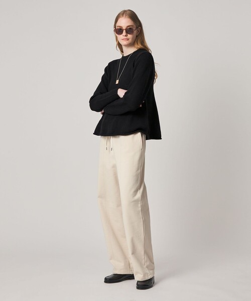 Steven Alan（スティーブンアラン）の「＜Steven Alan＞コットン シルク フレア ニット（ニット/セーター・レディース・ブラック/ベージュ・FREE）」の3枚目の写真