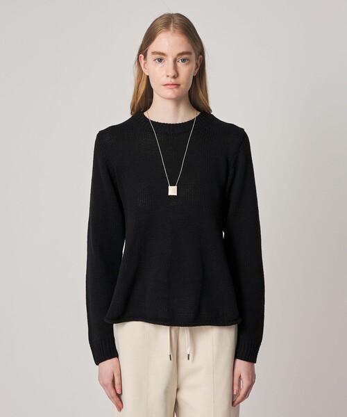 Steven Alan（スティーブンアラン）の「＜Steven Alan＞コットン シルク フレア ニット（ニット/セーター・レディース・ブラック/ベージュ・FREE）」の5枚目の写真