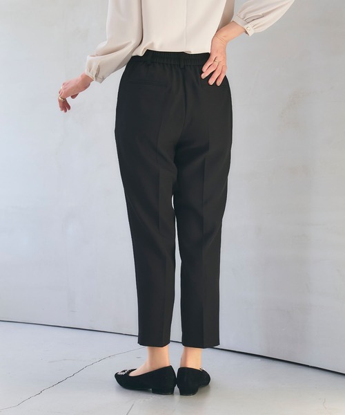 CROSS FUNCTION(クロスファンクション)の「《洗える・シワになりにくい》正解テーパードパンツ 5サイズ展開【CROSS FUNCTION/クロスファンクション】(スラックス・レディース・ネイビー/ブラック/ライトベージュ・7号/9号/11号/13号/15号)」の8枚目の写真