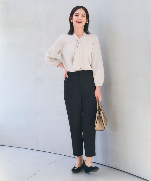 CROSS FUNCTION(クロスファンクション)の「《洗える・シワになりにくい》正解テーパードパンツ 5サイズ展開【CROSS FUNCTION/クロスファンクション】(スラックス・レディース・ネイビー/ブラック/ライトベージュ・7号/9号/11号/13号/15号)」の11枚目の写真