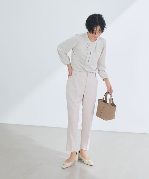 CROSS FUNCTION(クロスファンクション)の「《洗える・シワになりにくい》正解テーパードパンツ 5サイズ展開【CROSS FUNCTION/クロスファンクション】(スラックス・レディース・ネイビー/ブラック/ライトベージュ・7号/9号/11号/13号/15号)」の17枚目の写真