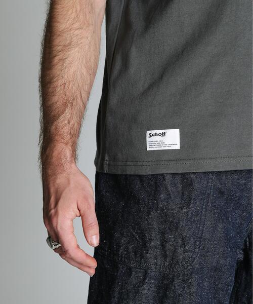Schott（ショット）の「Schott/ショット/HORSE FLOCKY T-SHIRT/ホース フロッキー Tシャツ（Tシャツ/カットソー・メンズ・ベージュ/チャコールグレー/ホワイト・XL/L/M/2XL）」の16枚目の写真