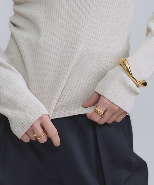 Chaos（カオス）の「Chaos(カオス)/エレルニットポロプルオーバー（ニット/セーター・レディース・アイボリー/ネイビー・FREE）」の15枚目の写真