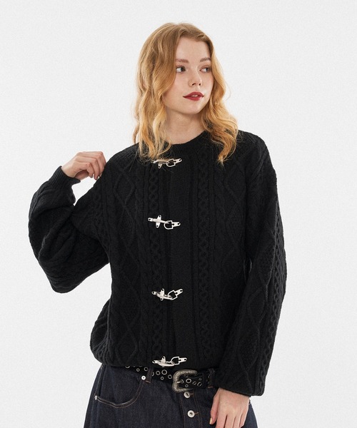 3color / 3size 】FIREMAN CABLE KNIT CARDIGAN / ファイヤーマン