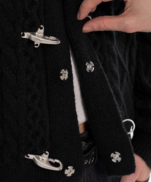 セール】【 3color / 3size 】FIREMAN CABLE KNIT CARDIGAN