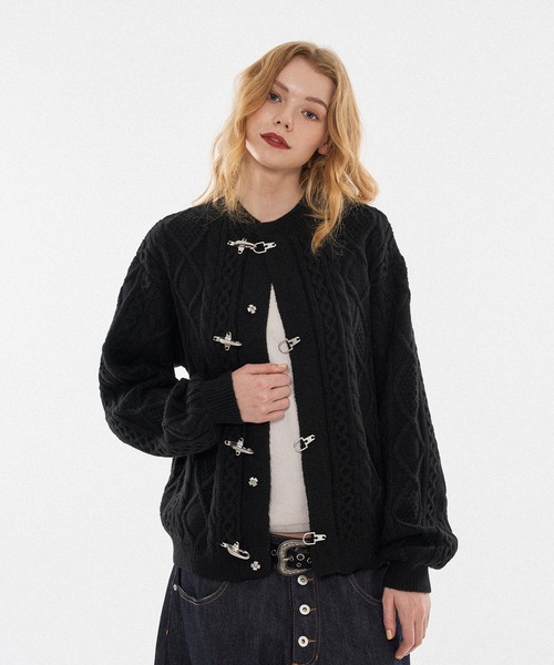 3color / 3size 】FIREMAN CABLE KNIT CARDIGAN / ファイヤーマン