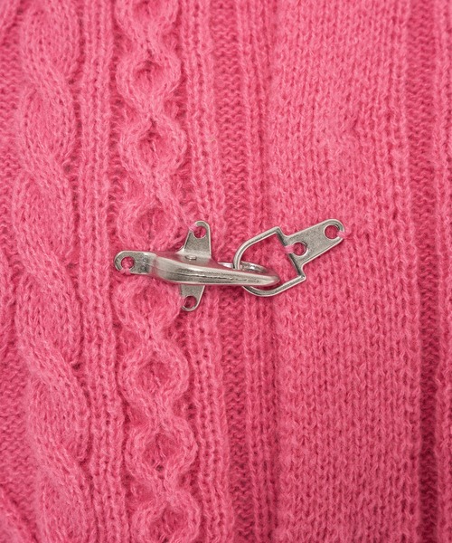 WISH FOR EVER(ウィッシュフォーエバー)の「【 3color / 3size 】FIREMAN CABLE KNIT CARDIGAN / ファイヤーマンケーブルニットカーディガン(カーディガン/ボレロ・メンズ・ブラック/ピンク/カーキ・MEDIUM/LARGE/SMALL)」の18枚目の写真
