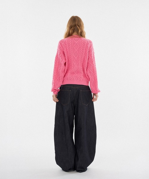 WISH FOR EVER(ウィッシュフォーエバー)の「【 3color / 3size 】FIREMAN CABLE KNIT CARDIGAN / ファイヤーマンケーブルニットカーディガン(カーディガン/ボレロ・メンズ・ブラック/ピンク/カーキ・MEDIUM/LARGE/SMALL)」の11枚目の写真