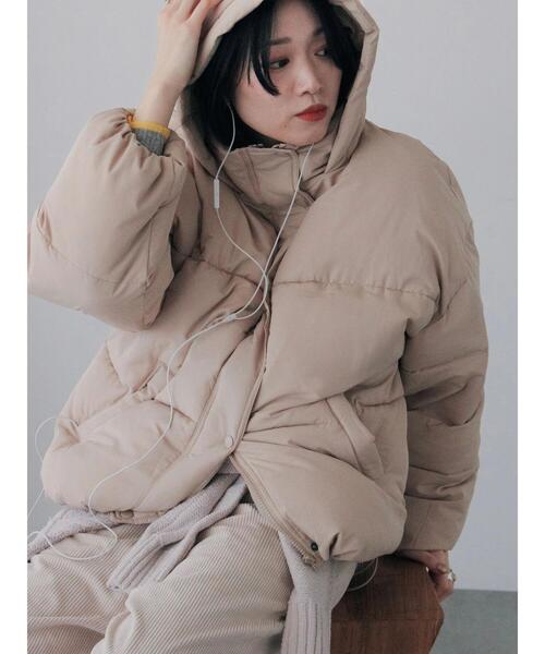 Samansa Mos2 blue（サマンサモスモスブルー）の「裾ラウンド中綿ブルゾン（ブルゾン・レディース・キナリ/ライトベージュ/ブラック・F）」の19枚目の写真