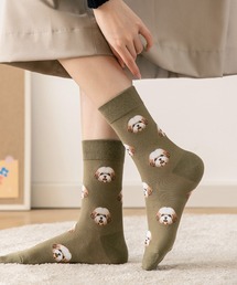 Mayree（メイリー）の「総柄ソックス　アニマルソックス(BL)（ソックス/靴下）」