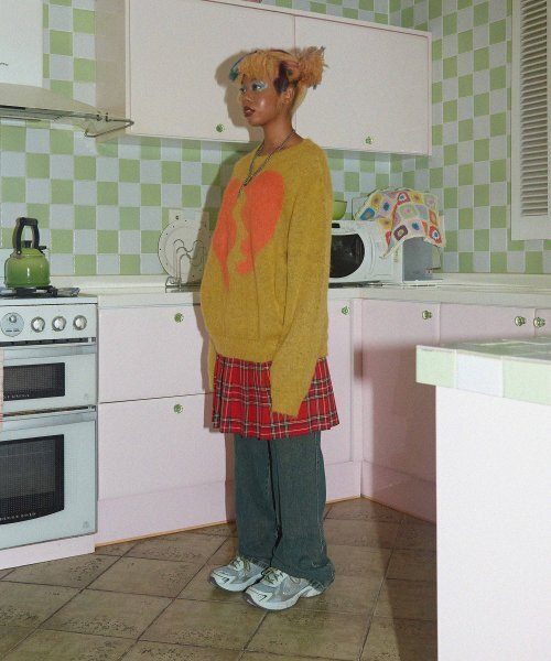 KATER(カーター)の「Broken Heart Knit - GREEN(ニット/セーター・レディース・その他・FREE)」の4枚目の写真