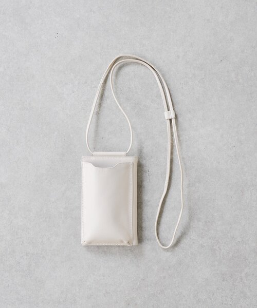 BEARDSLEY(ビアズリー)の「《本革》スマホショルダーBag(ショルダーバッグ・レディース・オフホワイト/ブラック・FREE)」の14枚目の写真