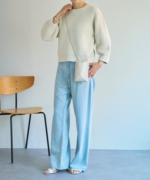 BEARDSLEY(ビアズリー)の「《本革》スマホショルダーBag(ショルダーバッグ・レディース・オフホワイト/ブラック・FREE)」の15枚目の写真