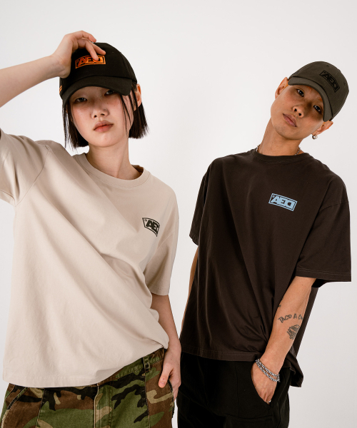ALL EYES DOWN（オール アイズ ダウン）の「PIGMENT BASIC LOGO T-SHIRT (CHARCOAL)（Tシャツ/カットソー・レディース・その他・SMALL/LARGE）」の7枚目の写真