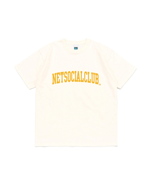 NET SOCIAL CLUB(ネットソーシャルクラブ)の「アーチロゴ半袖Tシャツ(アイボリー)(Tシャツ/カットソー・レディース・アイボリー・S/M/L/XL)」の1枚目の写真