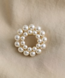 PUAL CE CIN（ピュアルセシン）の「ダブルパールブローチ（ブローチ/コサージュ）」