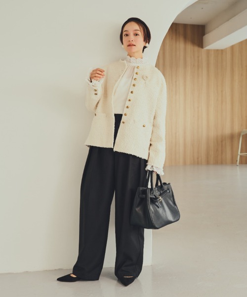 PUAL CE CIN(ピュアルセシン)の「ダブルパールブローチ(ブローチ/コサージュ・レディース・オフホワイト・FREE)」の6枚目の写真