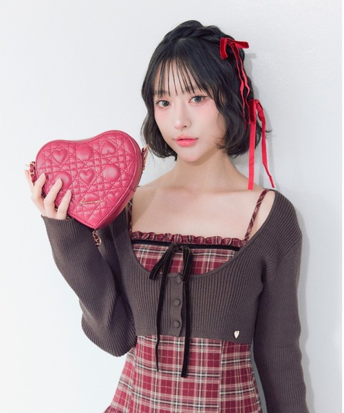 OLIVE des OLIVE（オリーブデオリーブ）の「フリルティアードワンピースとカーデのセット（ワンピース・レディース・チャコール/ブラック系/ボルドー/ブラウン・FREE）」の14枚目の写真