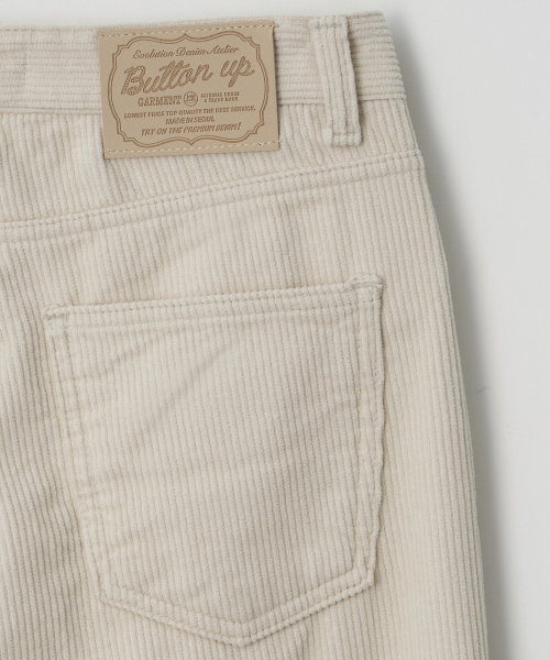 BUTTON UP（ボタンアップ）の「シグネチャーコーデュロイワイドパンツ起毛ver.(クリーム)（その他パンツ・レディース・その他・S/M/L）」の3枚目の写真