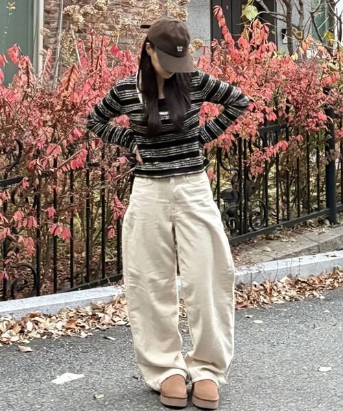BUTTON UP（ボタンアップ）の「シグネチャーコーデュロイワイドパンツ起毛ver.(クリーム)（その他パンツ・レディース・その他・S/M/L）」の7枚目の写真
