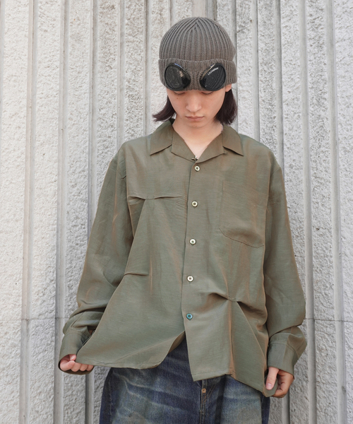 JIEDA(ジエダ)の「JieDa / ジエダ HAND STITCH OPEN COLLAR SHIRT(シャツ/ブラウス・メンズ・グレー/チャコールグレー・2)」の3枚目の写真