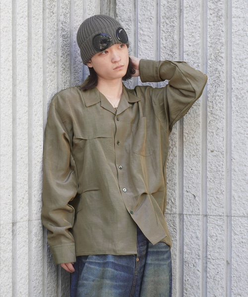 JIEDA(ジエダ)の「JieDa / ジエダ HAND STITCH OPEN COLLAR SHIRT(シャツ/ブラウス・メンズ・グレー/チャコールグレー・2)」の4枚目の写真
