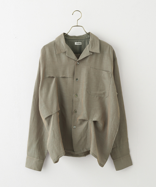 JIEDA(ジエダ)の「JieDa / ジエダ HAND STITCH OPEN COLLAR SHIRT(シャツ/ブラウス・メンズ・グレー/チャコールグレー・2)」の8枚目の写真