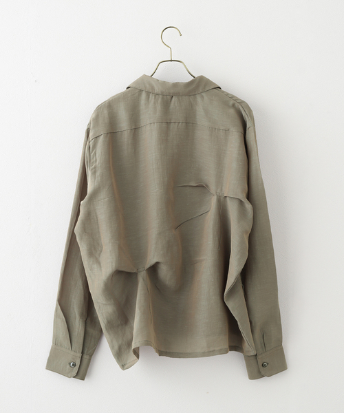 JIEDA(ジエダ)の「JieDa / ジエダ HAND STITCH OPEN COLLAR SHIRT(シャツ/ブラウス・メンズ・グレー/チャコールグレー・2)」の10枚目の写真