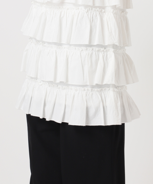 U by SPICK&SPAN（ユーバイスピックアンドスパン）の「ギャザーボリュームミニワンピース（ワンピース・レディース・ホワイト・FREE）」の14枚目の写真