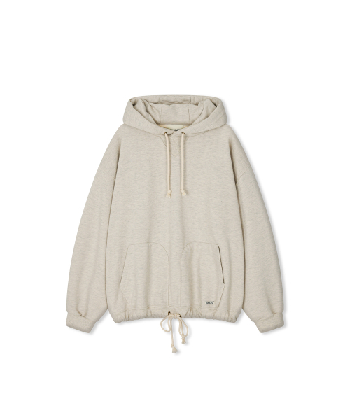 ANGLAN(アングラン)の「Double Valley Tuck Sweat Hoodie - Oatmeal(パーカー・メンズ・その他・FREE)」の2枚目の写真