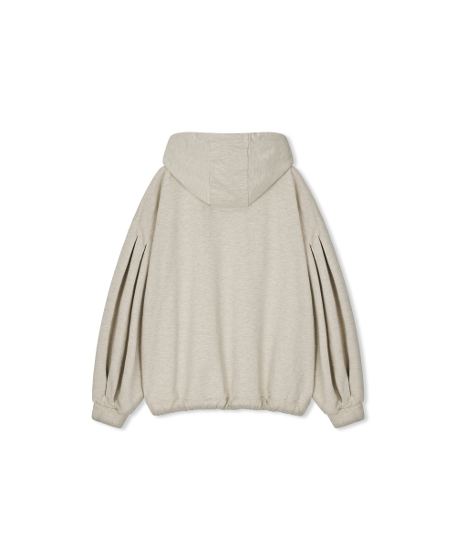 ANGLAN(アングラン)の「Double Valley Tuck Sweat Hoodie - Oatmeal(パーカー・メンズ・その他・FREE)」の3枚目の写真