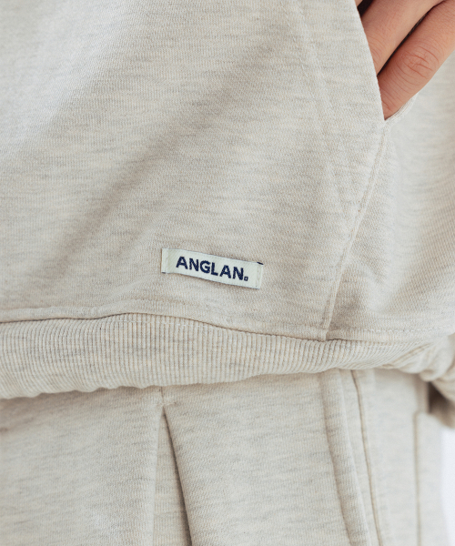 ANGLAN(アングラン)の「Double Valley Tuck Sweat Hoodie - Oatmeal(パーカー・メンズ・その他・FREE)」の8枚目の写真
