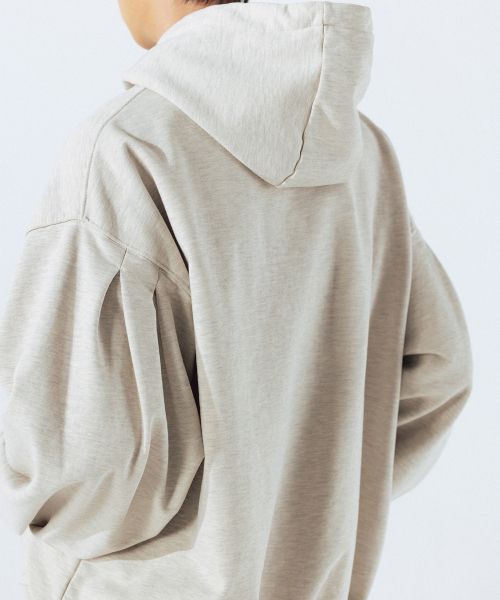 ANGLAN(アングラン)の「Double Valley Tuck Sweat Hoodie - Oatmeal(パーカー・メンズ・その他・FREE)」の10枚目の写真