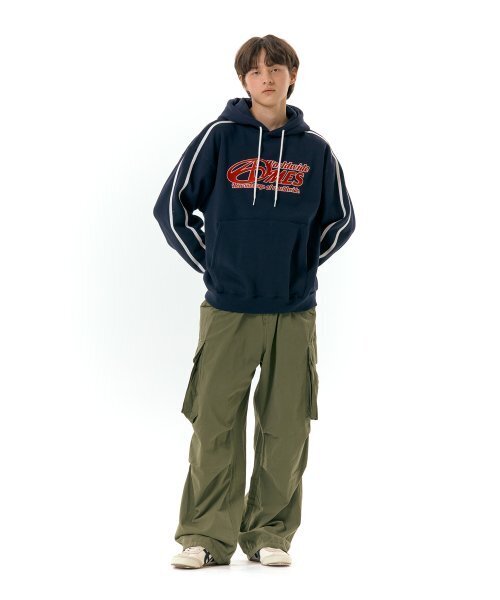 AMESWORLDWIDE(アメスワールドワイド)の「SYMBOL LOGO EMBROIDERY HOODIE NAVY (AM2DFUM408A)(パーカー・メンズ・その他・L/M)」の7枚目の写真