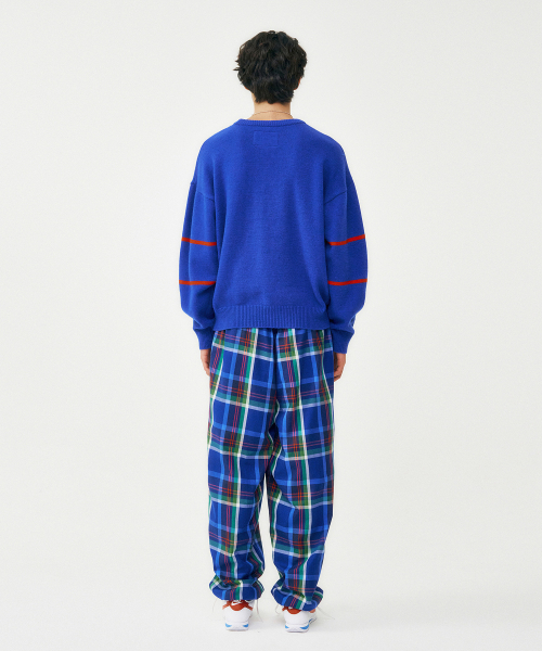 FROM ARLES（フロムアルル）の「90年代スローガンレトロニット / BLUE（ニット/セーター・メンズ・ブルー・M/L）」の9枚目の写真