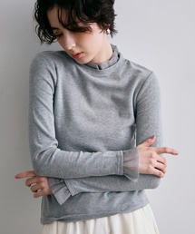 オーガンジーフリルレイヤード風カットソー