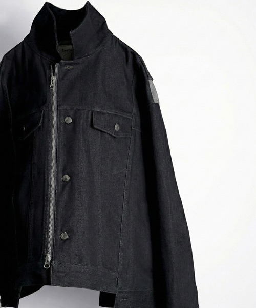 SeeSew(シーソー)の「【UNISEX】OVERSPEC DENIM JACKET/オーバースペックデニムGジャン(デニムジャケット・メンズ・ブラック/ネイビー/ブルー・M/L)」の5枚目の写真