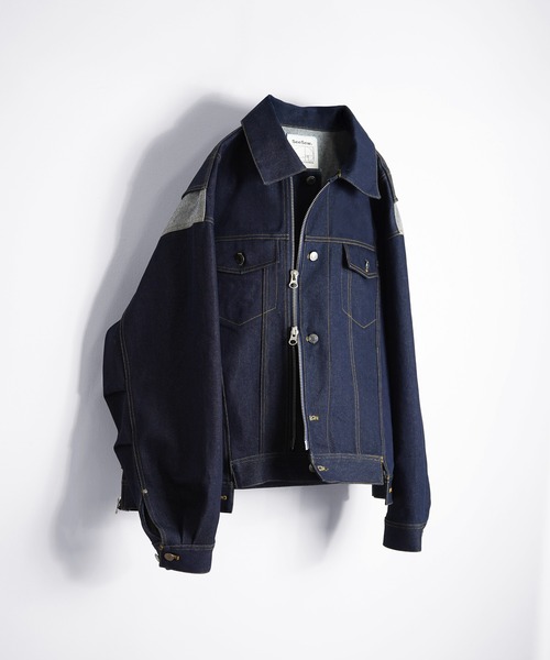 SeeSew(シーソー)の「【UNISEX】OVERSPEC DENIM JACKET/オーバースペックデニムGジャン(デニムジャケット・メンズ・ブラック/ネイビー/ブルー・M/L)」の8枚目の写真