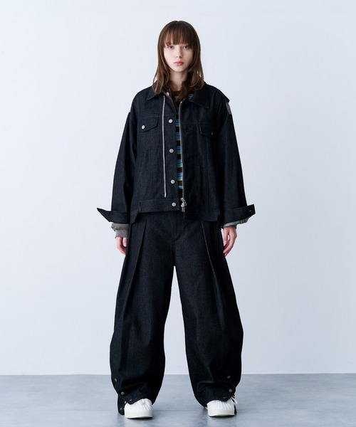 SeeSew(シーソー)の「【UNISEX】OVERSPEC DENIM JACKET/オーバースペックデニムGジャン(デニムジャケット・メンズ・ブラック/ネイビー/ブルー・M/L)」の21枚目の写真