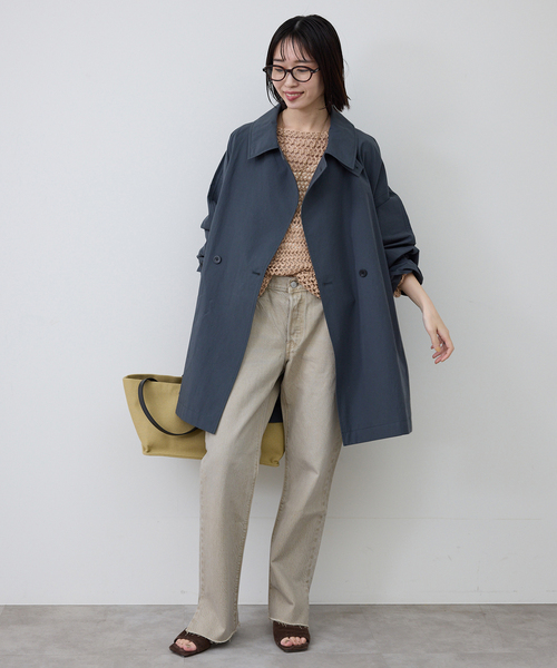 SLOBE IENA(スローブイエナ)の「ギマヤーンメッシュボートネックニット(ニット/セーター・レディース・ベージュ/ラベンダー/アイボリー・FREE)」の15枚目の写真
