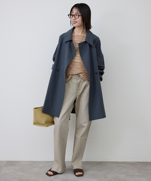 SLOBE IENA(スローブイエナ)の「ギマヤーンメッシュボートネックニット(ニット/セーター・レディース・ベージュ/ラベンダー/アイボリー・FREE)」の16枚目の写真