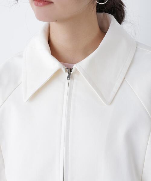 N.(N. Natural Beauty Basic)(エヌエヌナチュラルビューティーベーシック)の「ステンカラーフォルムブルゾン(ブルゾン・レディース・キャメル/オフホワイト・フリ-)」の5枚目の写真