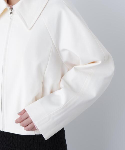 N.(N. Natural Beauty Basic)(エヌエヌナチュラルビューティーベーシック)の「ステンカラーフォルムブルゾン(ブルゾン・レディース・キャメル/オフホワイト・フリ-)」の7枚目の写真